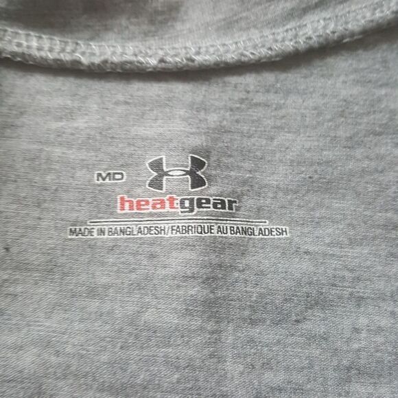 Under Armour Heat Gear Gray & Purple Short Sleeve Tshirt Size Medium - Picture 4 of 5